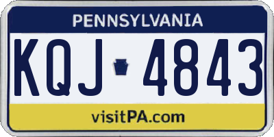 PA license plate KQJ4843
