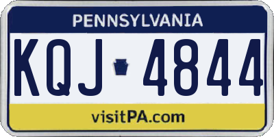 PA license plate KQJ4844