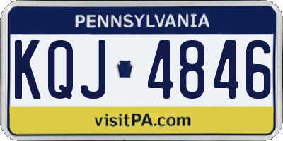 PA license plate KQJ4846