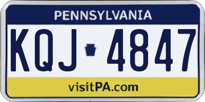 PA license plate KQJ4847