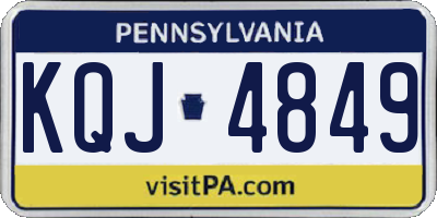 PA license plate KQJ4849