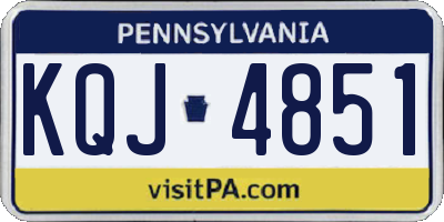 PA license plate KQJ4851