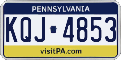 PA license plate KQJ4853