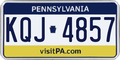 PA license plate KQJ4857