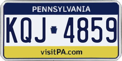 PA license plate KQJ4859