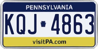 PA license plate KQJ4863