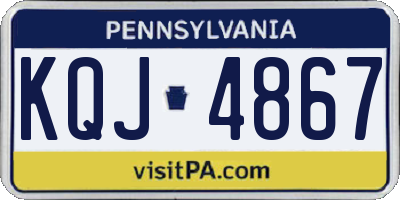 PA license plate KQJ4867