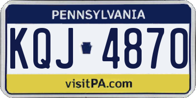 PA license plate KQJ4870