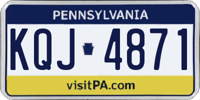 PA license plate KQJ4871