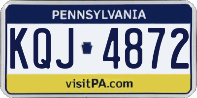 PA license plate KQJ4872