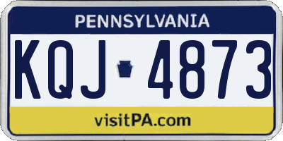 PA license plate KQJ4873