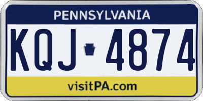PA license plate KQJ4874