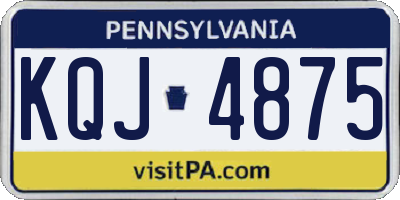 PA license plate KQJ4875