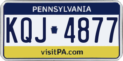 PA license plate KQJ4877