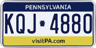 PA license plate KQJ4880