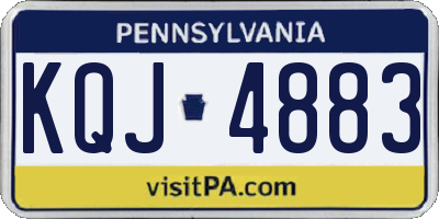 PA license plate KQJ4883