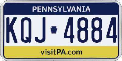 PA license plate KQJ4884
