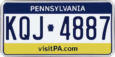 PA license plate KQJ4887