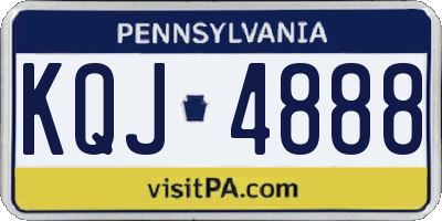 PA license plate KQJ4888