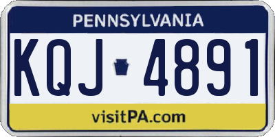 PA license plate KQJ4891