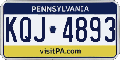 PA license plate KQJ4893