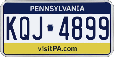 PA license plate KQJ4899