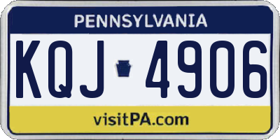 PA license plate KQJ4906