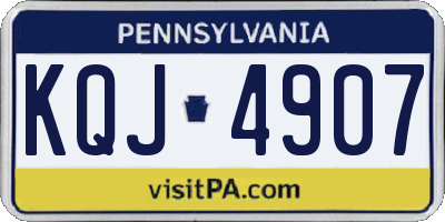 PA license plate KQJ4907