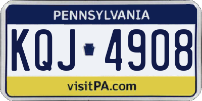 PA license plate KQJ4908