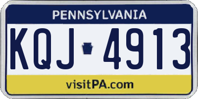 PA license plate KQJ4913