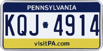 PA license plate KQJ4914