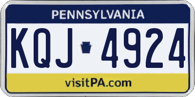 PA license plate KQJ4924