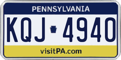 PA license plate KQJ4940