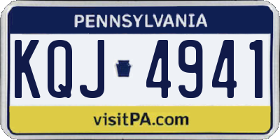PA license plate KQJ4941