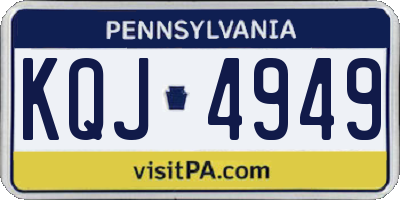 PA license plate KQJ4949
