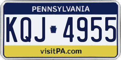 PA license plate KQJ4955