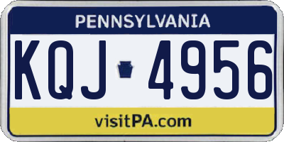 PA license plate KQJ4956