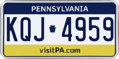 PA license plate KQJ4959