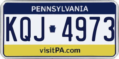 PA license plate KQJ4973