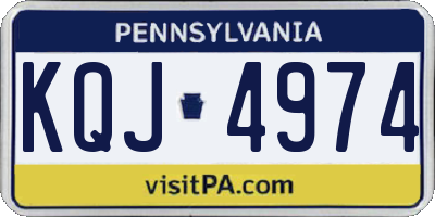 PA license plate KQJ4974