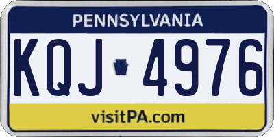 PA license plate KQJ4976