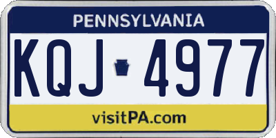 PA license plate KQJ4977