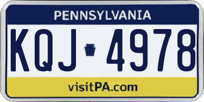 PA license plate KQJ4978