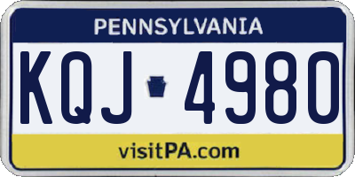 PA license plate KQJ4980