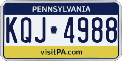 PA license plate KQJ4988