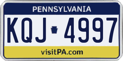 PA license plate KQJ4997