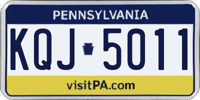 PA license plate KQJ5011