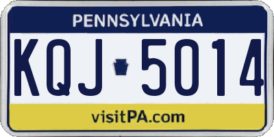 PA license plate KQJ5014