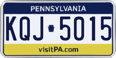 PA license plate KQJ5015