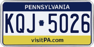 PA license plate KQJ5026